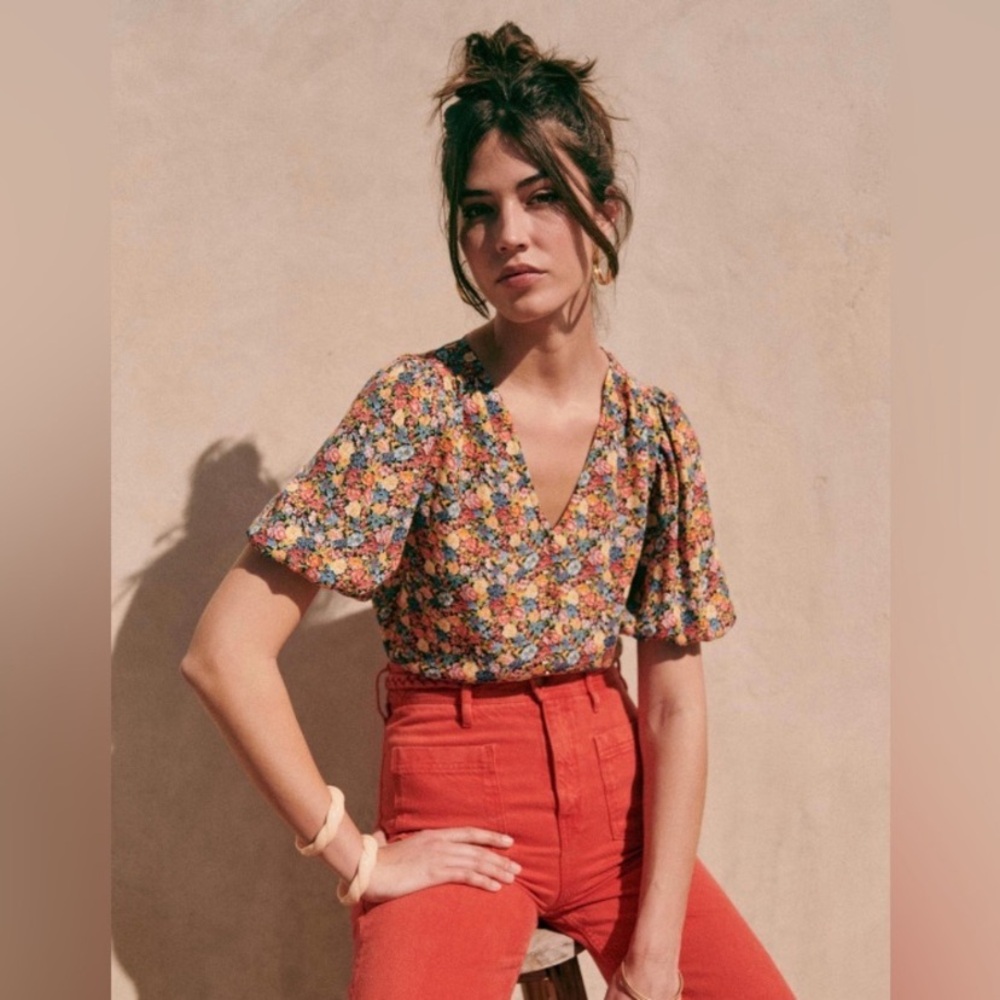 Sezane Button Down Blouse